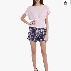 BCBGMAXAZRIA Pink Blouse elastic waist